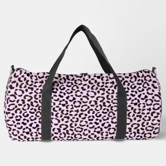 Trendy Black & Pink Leopard Fur Effect Rpt Pattern Plunjezak (Voorkant)