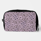 Trendy Black & Pink Leopard Fur Effect Rpt Pattern Toilettasje (Voorkant)