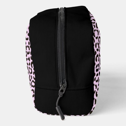 Trendy Black & Pink Leopard Fur Effect Rpt Pattern Toilettasje (Rechts)