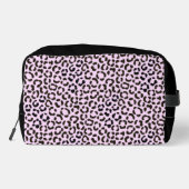Trendy Black & Pink Leopard Fur Effect Rpt Pattern Toilettasje (Achterkant)