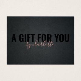 Trendy Black Pink Makeup Artist Gift Certificate Visitekaartje