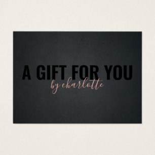 Trendy Black Pink Makeup Artist Gift Certificate Visitekaartje