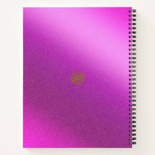 Trendy Black Pink Notitieboek (Achterkant)