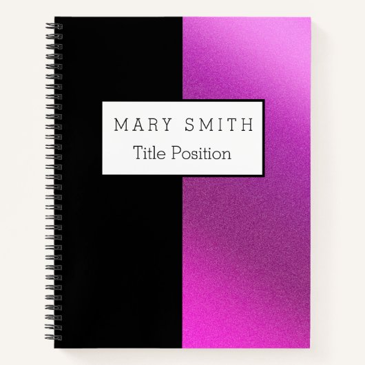 Trendy Black Pink Notitieboek (Voorkant)
