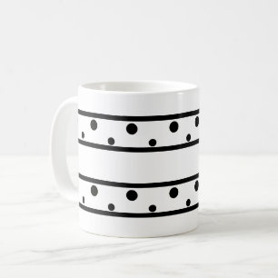 Trendy Black Polka Dots Koffiemok