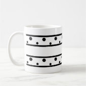 Trendy Black Polka Dots Koffiemok (Links)