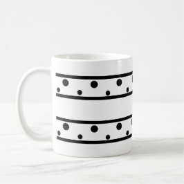 Trendy Black Polka Dots Koffiemok
