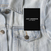 Trendy Black Professional Plain Modern Elegant Button (Insitu)