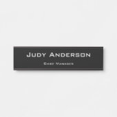 Trendy Black Professional Plain Modern Elegant Deurbordje (Voorkant)