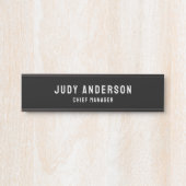 Trendy Black Professional Plain Modern Elegant Deurbordje (Voorkant)