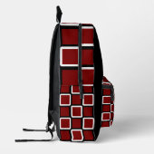 Trendy Black Red Checked Backpack Best Seller Bedrukte Rugzak (Links)