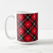 Trendy Black Red Pset Pattern Koffiemok (Links)