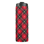 Trendy Black Red Pset Pattern Thermosbeker (Voorkant)
