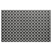 Trendy Black Retro Chic Quatrefoil Trellis Pattern Stof (Fat Quarter)