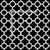 Trendy Black Retro Chic Quatrefoil Trellis Pattern Stof (Delen)