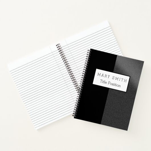 Trendy Black Silver Notitieboek (Binnen)