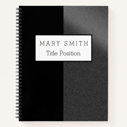 Trendy Black Silver Notitieboek (Voorkant)