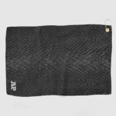 Trendy Black Snakeskin Golf Towel Golfhanddoek (Horizontaal)