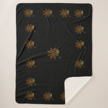 trendy black spin web Sherpa blanket