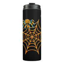 trendy black spin web thermale tumbler