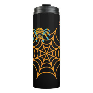 trendy black spin web thermale tumbler thermosbeker