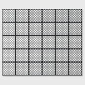 TRENDY BLACK SQUARE WRAP CADEAUPAPIER (Vlak)