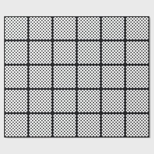 TRENDY BLACK SQUARE WRAP CADEAUPAPIER (Vlak)