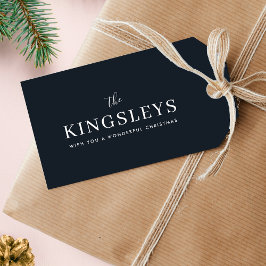 Trendy Black Stylish Modern Bold Typograhy Name Cadeaulabel