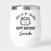 Trendy Black Tying Up Haar Twintiger 30ste Verjaar (Achterkant)