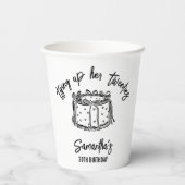 Trendy Black Tying Up Haar Twintiger 30ste Verjaar Papieren Bekers (Achterkant)