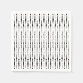 Trendy Black & White Abstract Pattern Paper Napkin Servetten