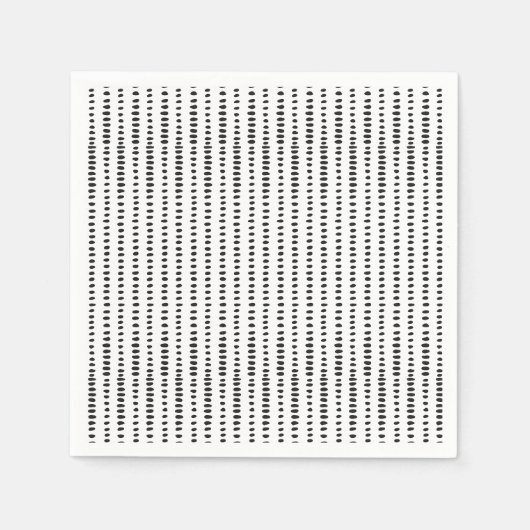 Trendy Black & White Abstract Pattern Paper Napkin Servetten (Voorkant)
