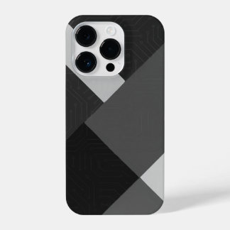 Trendy Black, White and Gray Patterned Phone Case iPhone 14 Plus Hoesje