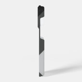 Trendy Black, White and Gray Patterned Phone Case iPhone Hoesje (Linkerkant)