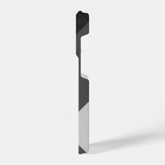 Trendy Black, White and Gray Patterned Phone Case iPhone Hoesje (Linkerkant)