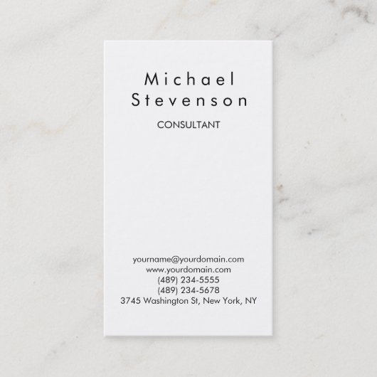 Trendy Black White Attractive Charm Visitekaartje (Voorkant)