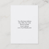 Trendy Black White Blue Minimalist Plain Visitekaartje (Achterkant)