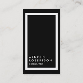 Trendy Black White Border Modern Visitekaartje