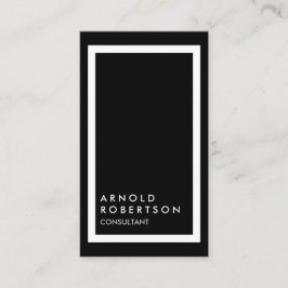 Trendy Black White Border Modern Visitekaartje