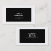 Trendy Black White Border Modern Visitekaartje (Voorkant / Achterkant)