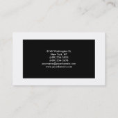 Trendy Black White Border Modern Visitekaartje (Achterkant)
