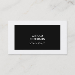 Trendy Black White Border Modern Visitekaartje