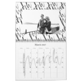 Trendy Black & White Brush Photo Collage Kalender (Mar 2027)