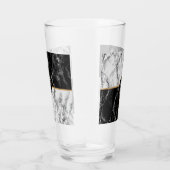 Trendy Black & White Check Marble - Voeg je brief  Glas (Rechts)