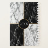 Trendy Black & White Check Marble - Voeg je brief Planner (Achterkant)