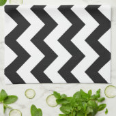 Trendy Black & White Chevron Pattern Theedoek (Gevouwen)