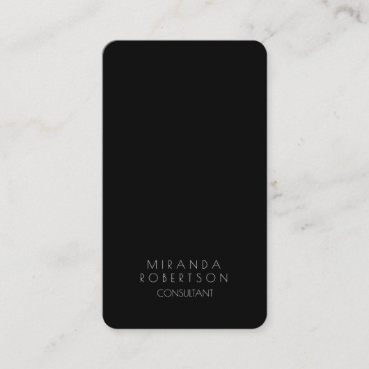 Trendy Black White Creative Consultant Manager Visitekaartje (Voorkant)