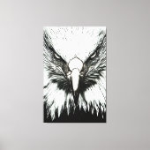 Trendy Black & White Eagle Canvas Afdruk (Voorkant)