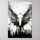 Trendy Black & White Eagle Poster (Voorkant)