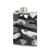 Trendy Black White Grey Abstract Pattern Heupfles (Links)